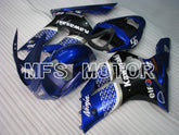 Kawasaki NINJA ZX6R 2003-2004 Injection ABS Fairing - Factory Style - Black Blue - MFS3717